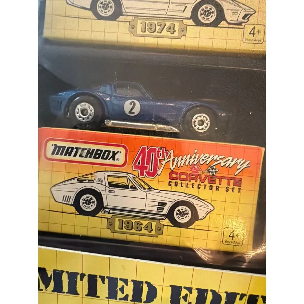 Matchbox 40th Anniversary Corvette Collector Set 5 Diecast Cars Limited Edition